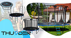 Батут із внутрішньою сіткою THUNDER Inside Ultra 14FT 435 см Black/Blue, фото 4