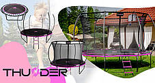 Батут із внутрішньою сіткою THUNDER Inside Ultra 14FT 435 см Black/Pink, фото 4