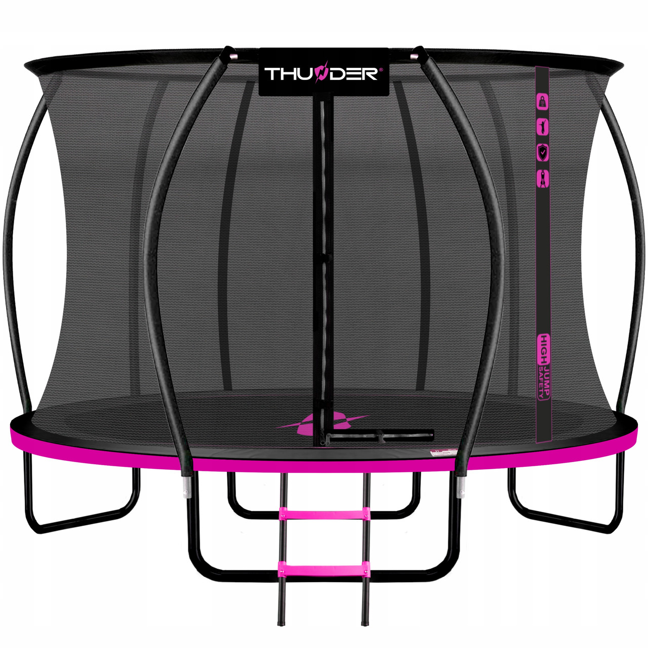 Батут із внутрішньою сіткою THUNDER Inside Ultra 14FT 435 см Black/Pink