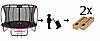 Батут із внутрішньою сіткою THUNDER Inside Ultra 12FT 374 см Black/Pink, фото 11