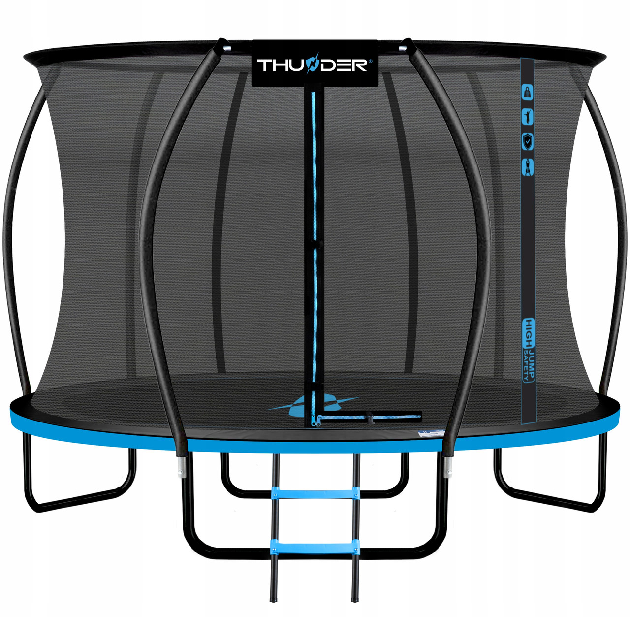 Батут із внутрішньою сіткою THUNDER Inside Ultra 14FT 435 см Black/Blue