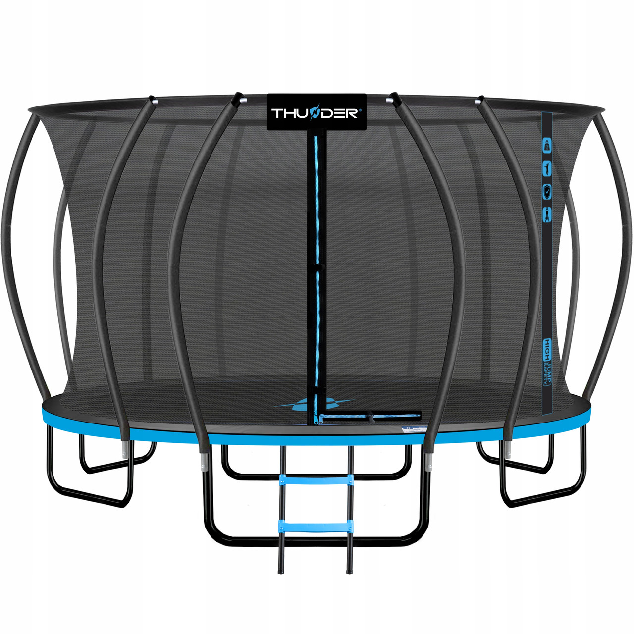 Батут із внутрішньою сіткою THUNDER Inside Ultra 16FT 490 см Black/Blue