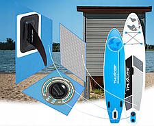 Надувна SUP дошка THUNDER Planet 320 см з веслом Blue, фото 4