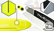 Надувна SUP дошка THUNDER Planet 320 см з веслом Lime, фото 4