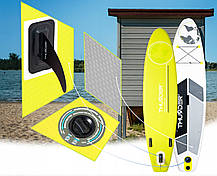 Надувна SUP дошка THUNDER Planet 320 см з веслом Lime, фото 5