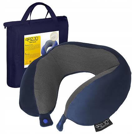 Подушка дорожня 4FIZJO 30 x 27 x 12 см Navy Blue (P-5907739319449), фото 1