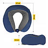Подушка дорожня 4FIZJO 30 x 27 x 12 см Navy Blue (P-5907739319449), фото 8