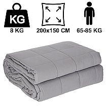 Ковдра важка (обтяжена) 4FIZJO 8 кг 150 x 200 см Grey (P-5907739319791), фото 3