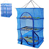 Підвісна сушарка для продуктів на 4 яруси Сітка для сушіння риби грибів овочів та фруктів 35х35, фото 8