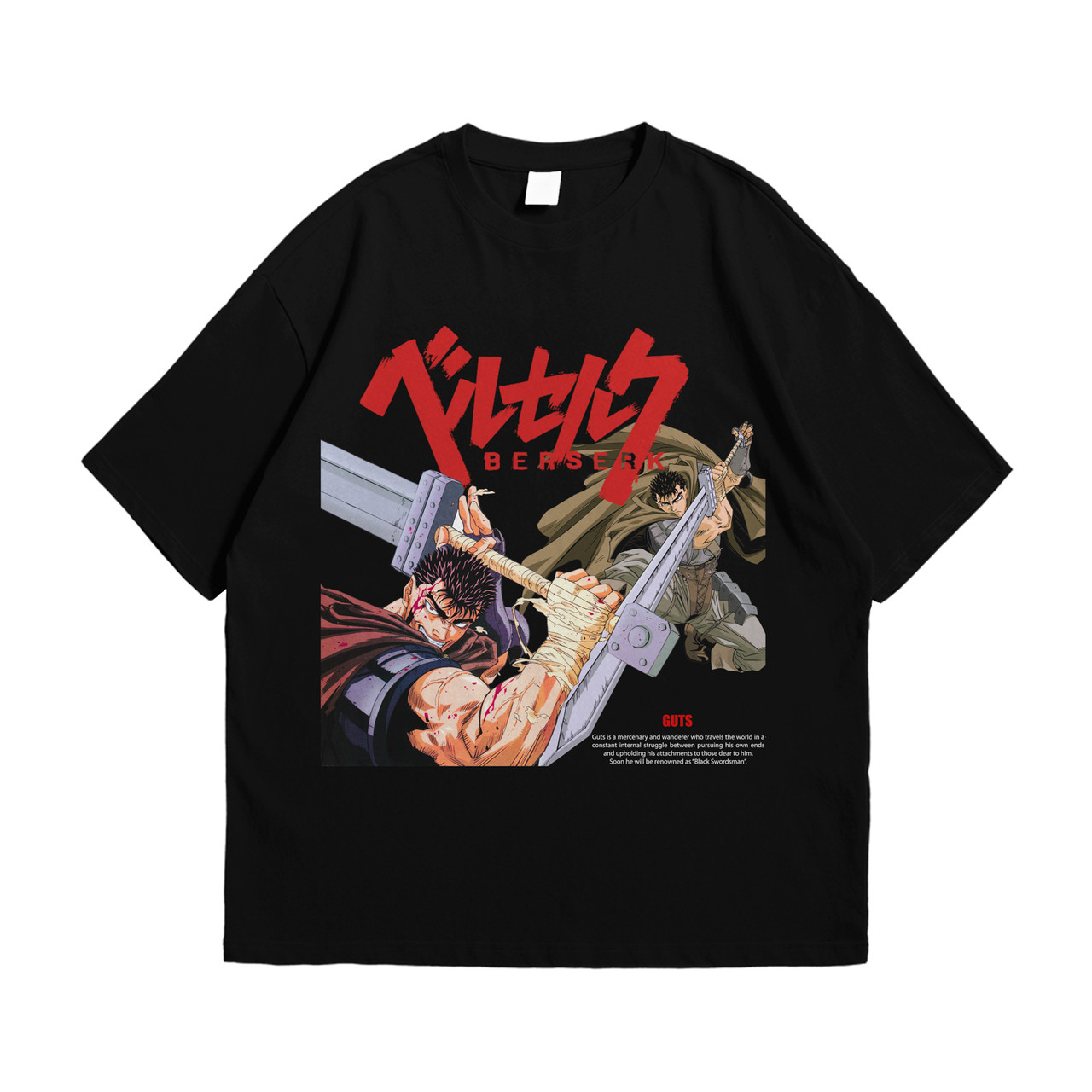 Футболка з принтом Berserk | Ґатс і Банда Сокола XXXL Чорний, фото 1