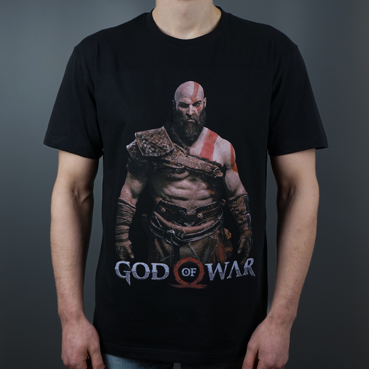 Футболка з принтом God Of War Kratos XXL Чорний, фото 1