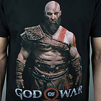 Футболка з принтом God Of War Kratos XXL Чорний, фото 3
