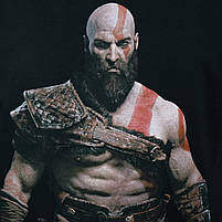 Футболка з принтом God Of War Kratos XXL Чорний, фото 4