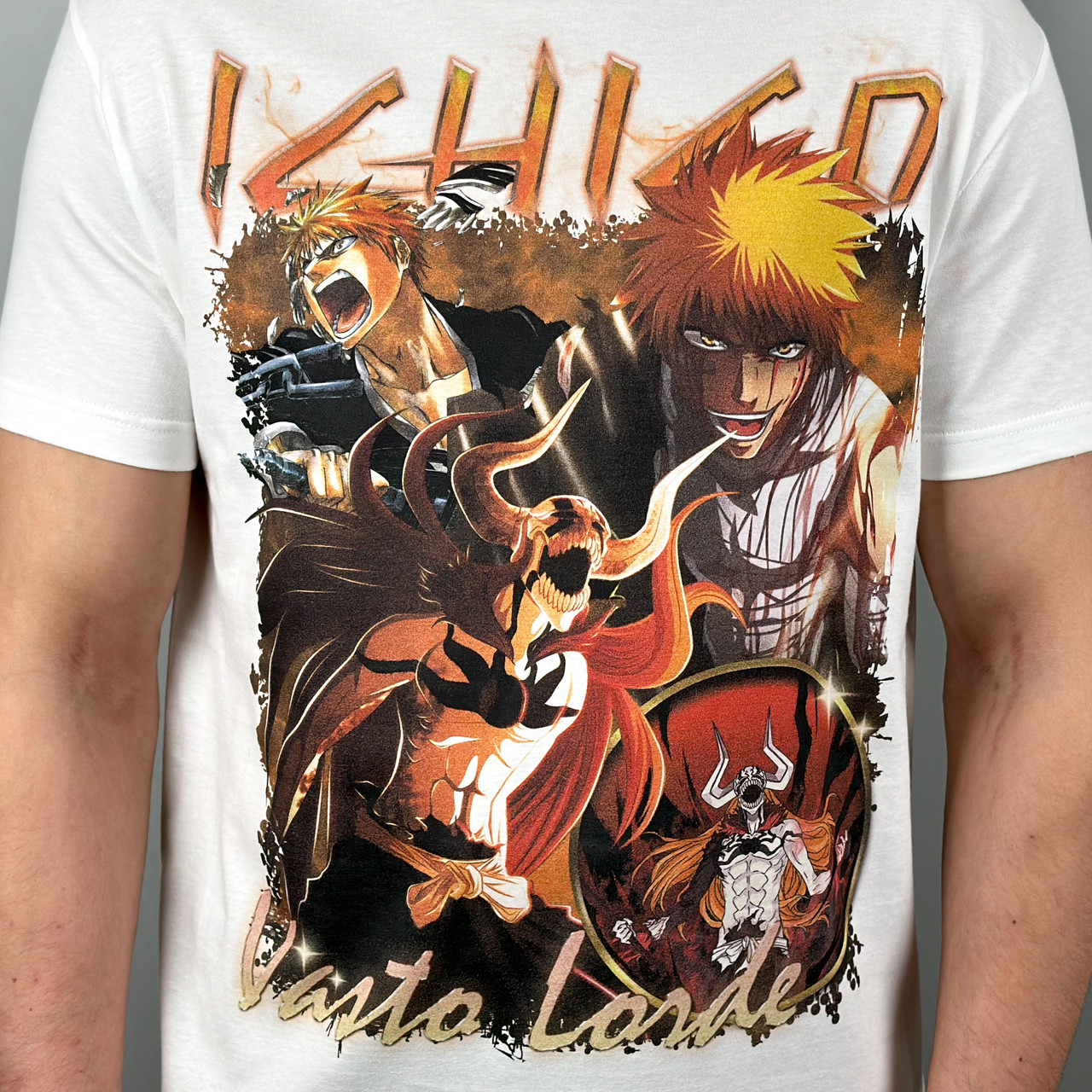 Футболка з принтом Аніме Bleach Kurosaki Ichigo Vasto Lorde Uchigo XXL Білий