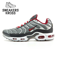 Чоловічі кросівки Nike Air Max TN Plus Silver Red, Демісезонні кросівки Найк Аір Макс ТН Плюс