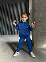 Спортивный детский костюм кенгуру для девочки 010 синий 104