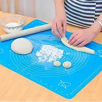 Силіконовий килимок для розкочування тіста і випічки великий термостійкий 40х30 см