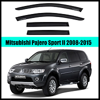 Ветровики Mitsubishi Pajero Sport II 2008-2015 (скотч) AV-Tuning