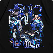 Футболка з принтом Аніме Solo Leveling XL Чорний, фото 2