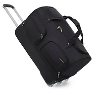 Дорожная средняя сумка на колесах с расширением вмесительная текстильная сумка на трех колесах с ручкой