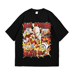 Футболка з принтом One Punch Man XXXL Чорний, фото 1