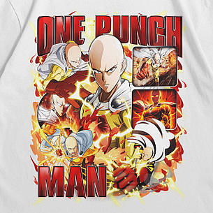 Футболка з принтом Аніме One Punch Man XXXL Білий, фото 3