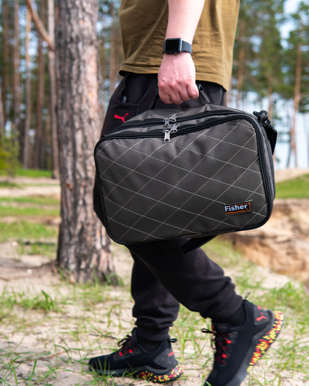 Подвійна сумка для снастей Fisher К-095ХАКІ