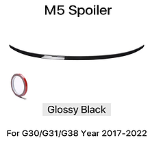 Спойлер на BMW (БМВ) 5 series (G30) 2017-2023 в стилі M5 - чорний, фото 2