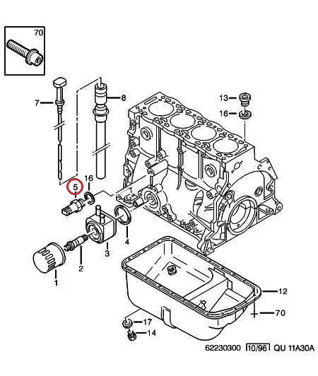 Датчик тиску олії Peugeot Partner, Citroen Berlingo M49 (1996-2003) 1.8/1.9 (XUD7/9), 113182, Facet, Італія