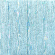 Самоклеюча 3D панель блакитне дерево 700х700х4мм (93).
