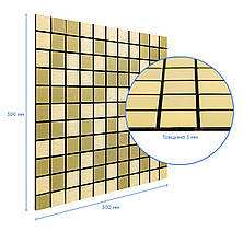 Самоклеюча алюмінієва плитка зелене золото мозаїка 300х300х3мм SW-00001168 (D), фото 3
