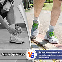 Шнурки гумові довгі 120см коричневі з фіксатором для взуття. Шнурки еластичні круглі для кросівок, фото 8