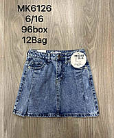 Юбка джинсовая для девочек оптом, S&D, 6-16 лет,  № MK-6126