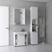 Комплект для ванної кімнати Doros Міра Білий ДСП 84х33х183.5 (41510133)