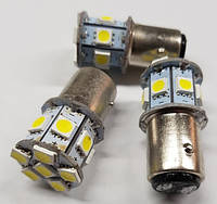 Светодиодная лампа двухконтактная P21/5W белая 12В BAY15D LED