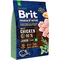 Сухой корм Брит Brit Premium Junior XL для щенков и молодых собак гигантских пород, 3 кг