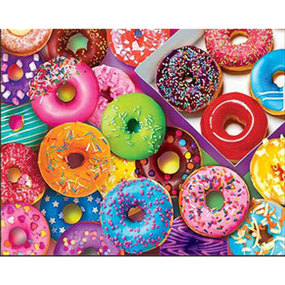 Алмазна мозаїка Strateg Пончиковий настрій розміром 30х40 см (HEG86893), фото 1