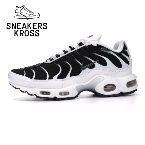 Чоловічі кросівки Nike Air Max Plus TN Black White v2, Демісезонні кросівки Найк Аір Макс ТН Плюс