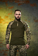 Чоловіча весняна тактична кофта Ghost кольору хакі, армійська камуфляжна сорочка для військових