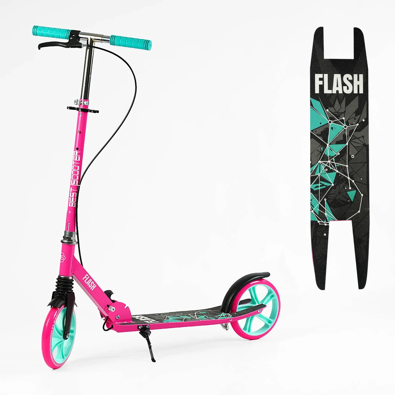 Самокат двоколісний Best Scooter Flash, рожевий 31190
