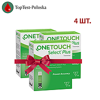 Тест-полоски Ван Тач Селект Плюс 50 шт. (One Touch Select Plus) (4 упаковки)