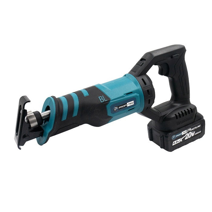 Акумуляторна шабельна пила PROFI-TEC BJR2028BL POWERLine (2 х 4.0 А·год, ЗП)