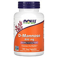 D-манноза Now Foods 500 мг 120 вегетарианских капсул BX, код: 7701359