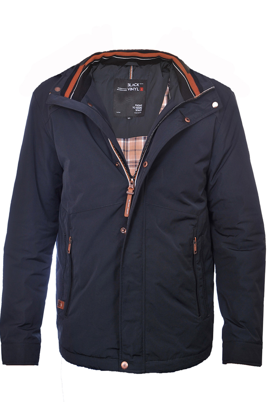 Куртка чоловіча демісезонна Black Vinyl 24-TC24-2351 07 темно-синя