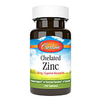 Витамины и минералы Carlson Labs Chelated Zinc, 100 таблеток CN6977 SP
