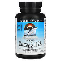 Source Naturals, Arctic Pure, Omega-3 Fish Oil, 1,125 mg, 60 Softgels