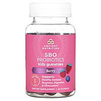 Древние Nutrition, Kids, SBO Probiotics, Berry, 5 Billion CFU, 30 Gummies