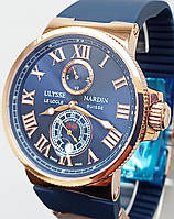 Часы UN Maxi Marine Chronometer gold-blue.Класс ААА