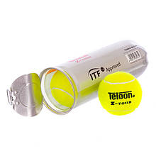 М'яч великий теніс TELOON Z-TUOR T818P3 1шт діаметр 6,65см вага 57,5 салатовий