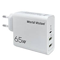 Зарядний пристрій World Vision 65W PD Charger (PD653A)